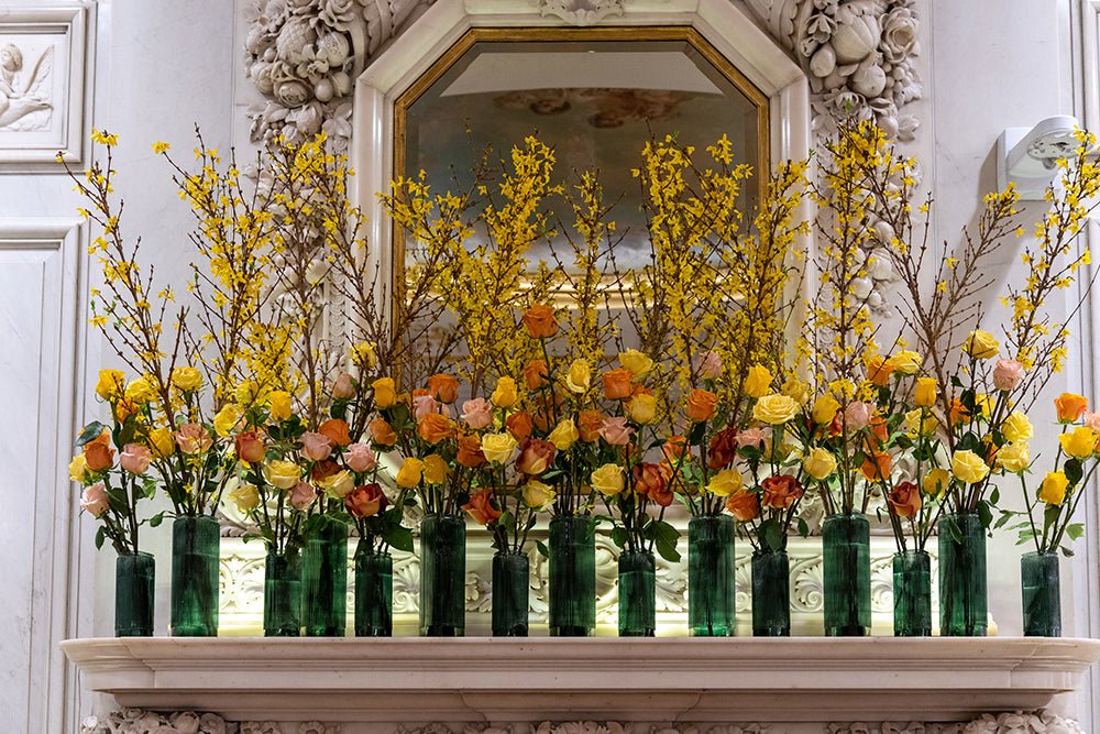 Forsythia & Roses for Les Ambassadeurs